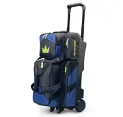 Brunswick QUEST PREMIUM 3 Ball Roller Bowling Bag Color Black/Blue