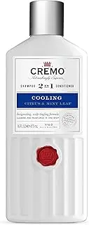 CREMO - Barber Grade 2 in 1 Shampoo & Conditioner For Men | Cooling Citrus & Mint Leaf | 473ml