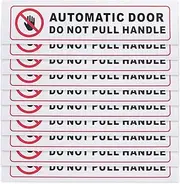 ECSiNG Pack of 10 Automatic Door Sign Stickers Do Not Pull Handle Caution Sign Warning Self Adhesive Sticker for Van Car Vehile Taxi 150mm x 35mm