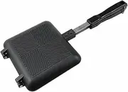 BESPORTBLE Loaf Pans for Baking Bread Non Stick Frying Pan Sandwich Maker Pan Double-Sided Griddle Gas/Electric Stove Black
