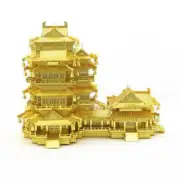 3D Metal Ancient Chinese Architecture Puzzle YueJiang Tower DIY Adult Toy Gift