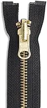 20 inch Metal Zipper Black 20” Reversible Zipper Gold Brass Metal Heavy Duty Zippers Separating Sewing Zipper Craft Zippers