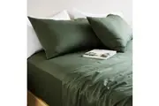 MyHouse Riley Bamboo Cotton Fitted Sheet Bamboo/Cotton - Moss - Super King