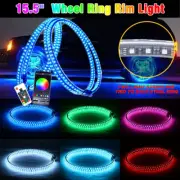 4x 15.5" RGB & Chasing DOUBLE ROW LED Strobe Switchback Wheel Rings Lights Set