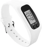 LED Pedometer Bracelet Wrist Calorie Counter 12/24H Time Display Walking Running Pedometer Multi-Function Silicone Step Tracker, for Adults Kids