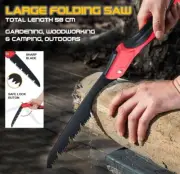 580mm Large Folding Pruning Camp Garden Saw w/ Safety Lock Large Tooth Tree Saw