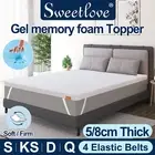 Gel Memory Foam Mattress Topper King Single Queen Double Matress Pad Mat