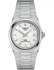 [Tissot] PRX 35mm Powermatic 80 T1372071111100 Watch in White