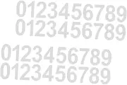 TEHAUX 4 Sets Reflective Mailbox Digital Stickers Bin Stickers Decals Foil Stick Mailbox Numbers Decals Number Small Reflective Exterior Vinyl Post The Pet White