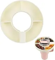 Poemtian Snack Ring for Stanley 40 Oz Tumbler 4 Compartment Silicone Snack Tray Reusable Snack Ring Platters for Stanley Cup for Chips Candy Popcorn