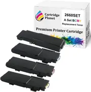 a Set BCMY Compatible Toner Cartridge for Dell (6,000/4,000 (B/CMY) Pages) for Dell C2660 C2660dn C2665 C2665dnf
