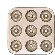 Donut Pan - Carbon Steel Donut Tray Nonstick Bakeware Mold for Kitchen - Heat Resistant Muffin Baking Supplies, Cooking Shaper for Airfryer, Oven, Fryer