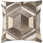 Hand-Tufted Cowhide Leather Cushion Cover with Hair Soft Thick Throw Pillow Case