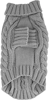 Dan and Sam Knitted Sweater Cloud Grey - 20cm, Soft & Stylish Pet Apparel, Premium Quality Knitwear for Small Pets, Cozy & Comfortable Fit, Ideal for Chilly Days