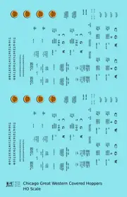 K4 HO Scale Decals Chicago Great Western Covered Hopper Black
