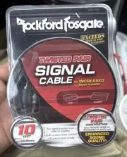 Rockford Fosgate RCA RFI-10 10 ft 2-Channel Twisted RCA Interconnect Cable RFI10