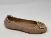 Tory Burch quilted mini Travel ballet flats light pink tan goan sand 6