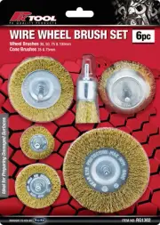 RG1302 - PkTool - 6pc WIRE WHEEL BRUSH SET