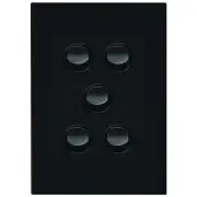 hpm vivo 5 gang wall switch grey