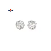 Sterling Silver Beads Cap Size 8mm, 10pcs per Bag (8mm)