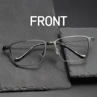 在飛比找蝦皮購物優惠-【Ti鈦眼鏡】front同款 純鈦眼鏡架 商務鈦板黑框眼鏡 