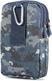 [DFV mobile] Multipurpose Belt Case Naval Military Army Camouflage for Nokia 3310 (2017) - Blue (17.5 x 10 cm)