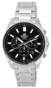 Casio EDIFICE Chronograph Stainless Steel Black Dial EFV-650D-1A 100M Mens Watch