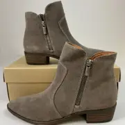 Lucky Brand Womens LK-TAYTI Dune Taupe Pointed Toe Western Ankle Boot Sz 6M