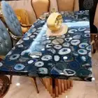 Blue Agate Dining Table, Blue Agate Kitchen Countertop Agate Slab Home Decor Art