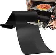 Extra Large Liner Roll for Oven,Stovetops & Grills 16x75 Inches Custom Cut to Size Thick Heavy Duty Non Stick Teflon Baking Mat with BPA and PFOA Free Reusable Stove Protector(Black)