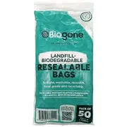Bio-Gone Resealable Zip Lock Bag 100 x 185 mm 50 Pack