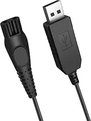 AK 15V for Philips Shaver Charger HQ8505 Cable for Philips Norelco Series 3000,5000,7000,One Blade QP6651 QP6510 QP6520 BT5502 QP6650 QP6620 Beard Trimmer,Electric Razor USB Charging Cord (Black)