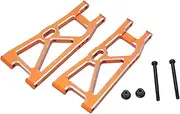 RC Rear Lower Swing Arm Kit High Performance Aluminum Alloy Replacement Part for ZD Racing 9101 9102 DBX10 1/10 Off Road Vehicles Orange 85x39x7mm