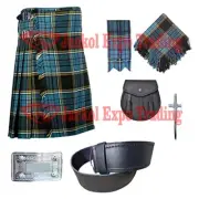 Tartan Kilt Deal Men's Scottish 8 Yards 16OZ Kilts Outfit Deal 7 Items Included