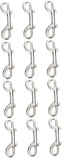 Happyyami 2sets Metal Snap Leash Buckets Double Trigger Clips for Dog Leash Lanyard 6pcs*2