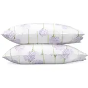 Matouk Set of 2 Floral Cotton Percale Pillowcases in Lavender at Nordstrom, Size Standard