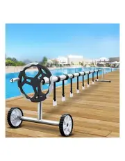 [Aqua Buddy] Solar Swimming Pool Cover Roller in Black