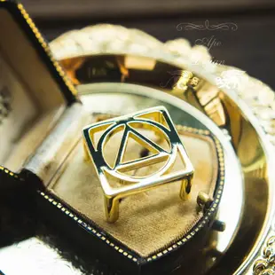 哈利周邊金色飛賊戒指盒擺件求婚精致創意盒子海水紋理支架