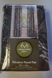 Mossy Oak Break Up Infinity Camo Camouflage Window Panel Curtain Pair 80 x 84