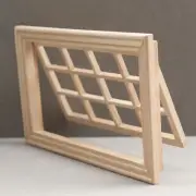 AirAds Dollhouse 1/12 scale miniatures casement window unfinished wood
