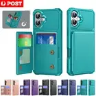 For iPhone 16 15 14 13 12 11 Pro Max Plus Case Wallet Leather Card Holder Cover