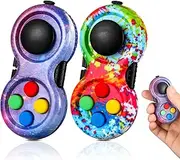 2 Pcs Fidget Controller Pad,Portable Stress Reducer Game Pad Hand Fidget Pad for Release Stress and Anxiety