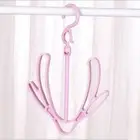 (Pink)Shoes Drying Rack PP 360° Rotatable Windproof Connectable Shoes Storage
