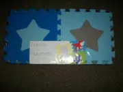 Tadpoles Playmates Foam Mats-Blue stars--Sealed--Ships FREE