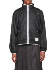 Thom Browne Logo Patch Lightweight Jacket 2,3 navy blue