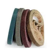 6 pk 915mm X 50mm Scotch Brite (non woven) polishing belts, Coarse,Medium & Fine