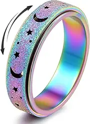 MHWTTY Fidget Spinner Ring Anxiety Ring for Women Fidget Rings for Anxiety Fidget Rings Anxiety Toys Anxiety Relief Ring Toys Fidget Spinner Ring Men Fidget Toys