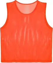 [NDNCZDHC] 12 Pack Football Training Vest, Mesh Breathable Training Vests, Football Vest, Adults Jerseys Bibs, Orange