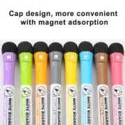 8 Color Non-toxic Painting Erasable Markers Mark Pen Magnetic Whiteboard Pen GV