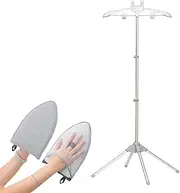 Iron Steam Stand, Steaming Clothes Hangers, Handheld Clothes Steamer Stands, Folding Steamer Handheld Cloths Stand, Coat Steamer Stand, Garment Handheld Stand (gray)